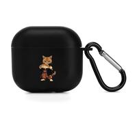 Japanese Cat Holding Fish Headphone & Earphone Cases Compatible with Airpod 4 Scratch-Resistant PC Protective Cover with Keychain