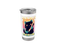 Japanese Cat Katana Japan Samurai Stainless Steel Insulated Tumbler