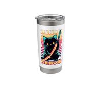 Japanese Cat Katana Japan Samurai Stainless Steel Insulated Tumbler