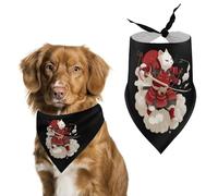 Japanese Cat Samurai Cute Dog Bandanna Scarf Printed Adjustable Triangle Pet Kerchief for Dogs And Cats