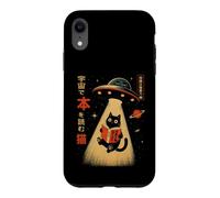 Japanese Cat UFO Alien Abduction Cat Dad Vintage Case for iPhone XR