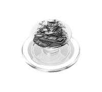 Japanese Cat with Sushi in Black and White Irezumi Style PopSockets PopGrip for MagSafe