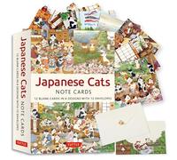 Japanese Cats - 12 Blank Note Cards: In 6 Original Illustrations by Setsu Broderick with 12 Envelopes in a Keepsake Box