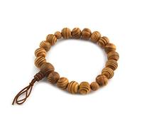 京都あさひ屋 Japanese Cedar Rare Yakusugi Wood Bracelet Unisex Rosary Prayer Beads Handmade in Kyoto UDA65 (8.0mm)