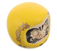 Japanese Ceramic Coin Bank with Daruma Style for Desktop Display