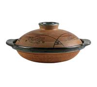 Japanese Ceramic Donabe Pot Casserole Baking Dish Korean Cooking Bowl Ceramic Cooking Pot Earthenware Stew Pot Stockpot With Lid For Home Restaurant(Brown,300ml)