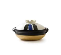 Japanese Ceramic Hot Pot with Lid, Heat Resistant Clay Cooking Pot for Rice & Stew, Earthenware Casserole Stockpot, Japanese Cookware (0.95QT / 1.8QT / 3.0QT),2800ml / 3.0 QT,Sage Green