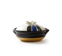 Japanese Ceramic Hot Pot with Lid, Heat Resistant Clay Cooking Pot for Rice & Stew, Earthenware Casserole Stockpot, Japanese Cookware (0.95QT / 1.8QT / 3.0QT),1700ml / 1.8 QT,Sage Green