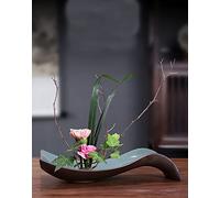 Japanese Ceramic Ikebana Vase & Round Flower Frog A10