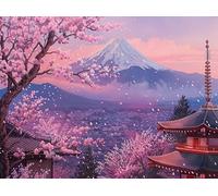 Japanese Cherry Blossom 500 Piece Jigsaw Puzzle for Adults Jigsaw Cozy Night In Activity Colourful Challenge Great Gift for Puzzle Lovers Stress Reliever 500 PCS