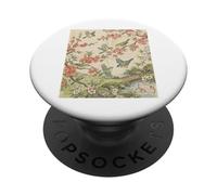 Japanese Cherry Blossom Birds Koi Art PopSockets Adhesive PopGrip