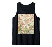 Japanese Cherry Blossom Birds Koi Art Tank Top