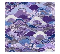 Japanese Cherry Blossom Clouds Cloth Napkins Set of 1, 50.8 x 50.8 CM Soft Washable Reusable Dinner Napkins for Kitchen Party Weddings Home Kitchen Decoration Daily Use