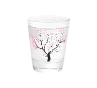 Japanese Cherry Blossom Color Changing Glass Cups, 2oz Wine Glasses, Glass Tumbler for Home Bar, Cocktail, Bourbon Scotch Cocktails