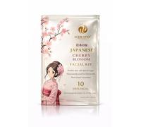 Japanese Cherry Blossom Facial Kit | Niacinamide and Pro-Vitamin B5 | Plant Based Ceramides | Infused with Cherry Extracts | Dermatological Tested | 10 Steps Facial for All Skin Types