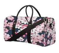 Japanese Cherry Blossom Floral Sports Tote Gym Bag for Men & Women, Water Resistant Foldable Travel Duffel Bag, Lightweight Carry-On Weekender Overnight Bag for Workout Hospital