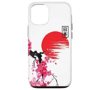 Japanese Cherry Blossom Sakura Art Rising Sun Watercolor Case for iPhone 12/12 Pro