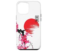 Japanese Cherry Blossom Sakura Art Rising Sun Watercolor Case for iPhone 12 Pro Max