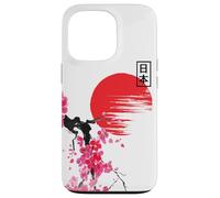 Japanese Cherry Blossom Sakura Art Rising Sun Watercolor Case for iPhone 13 Pro