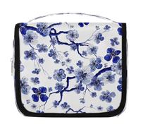 Japanese Cherry Blossom Sakura Hanging Toiletry Bag Travel Wash Bag Cosmetic Makeup Accessories Organizer Waterproof Shower Bag Beauty Pouch for Women Girls Kids Gift