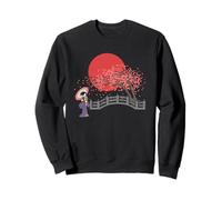 Japanese Cherry Blossom Tree Traditional Geisha in Kimono Sweatshirt