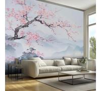 Japanese Cherry Blossom Wallpaper - Asian Oriental Wall Paper, Cherry Blossom Home Decor, Non-Woven Waterproof Wallpapers for Bedroom Living Room, Feature Walls Mural 200x140 cm - Y04