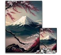 Japanese Cherry Blossoms 1000 Piece Jigsaw Puzzles for Adults cardboard Jigsaw Puzzles Family Activity, Brain Teaser, Home Decor, 26X38CM/10.23x14.96inch