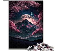Japanese Cherry Blossoms 1000 Piece Jigsaw Puzzles for Adults Gifts, Interesting Stress Reduction Parent-child Interaction (26x38cm)