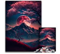 Japanese Cherry Blossoms Adult Jigsaw Puzzles 1000 Pieces Wooden Puzzles Perfect for Christmas, Halloween, Easter, New Year 50x75CM/19.68x29.52inch