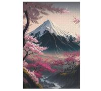 Japanese Cherry Blossoms Jigsaw Puzzles for Kids 1000 Pieces 3d Wooden Puzzle Decompression Game for Adults Women Girl Educational Game Toys （78×53cm）