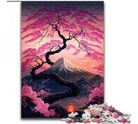 Japanese Cherry Blossoms Jigsaws Puzzles 1000 Pieces for Teenagers Gifts, Pattern Assembly Fun at Home Activities, Birthday Present,Travel Gifts (26x38cm)