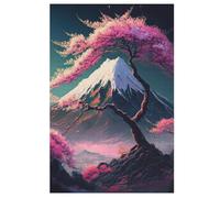 Japanese Cherry Blossoms Wooden Jigsaw Puzzles 1000 Piece Puzzle For Adults. Challenging To Complete But Fun And Humorous Jigsaws （78×53cm）