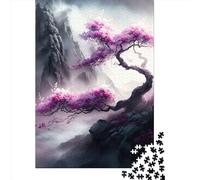 Japanese Cherry Blossoms7 Wooden Jigsaw Puzzles 500 Pieces for Adults Jigsaw Puzzles for Adults 500 Piece Puzzle Educational Games 500pcs (52x38cm)