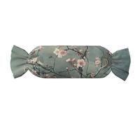 Japanese Cherry Flowers Print Candy Pillow Cylindrical Comfort Roll Pillow Travel Neck Pillow Suitable For Head Neck And Back Support