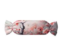 Japanese Cherry Flowers Print Candy Pillow Cylindrical Comfort Roll Pillow Travel Neck Pillow Suitable For Head Neck And Back Support