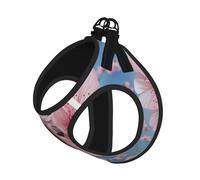 Japanese Cherry Flowers Print Pet Vest Harnesses Leash Set Reflective Puppy Vest Dogs Walking Training Dog Harness