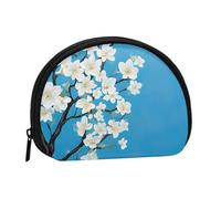 Japanese Cherry Flowers -Print Portable Coin Pouch - Zippered Wallet for Cash, Keys & Cards, Compact Travel & Everyday Carry Organiser for Men and Women.