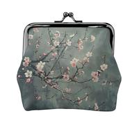 Japanese Cherry Flowers print Small Pouch Kiss Lock Coin Purse for Women Coin Change Purse, Credit Card Wallet