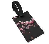 Japanese Cherry Flowers Printed Backpack ID Labels Versatile Suitcase Tags for Golf Bags and Musical Instrument