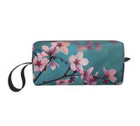 Japanese Cherry Flowers Printed Makeup Bag Simple Travel Cosmetic Bags Waterproof Cosmetic Case Toiletry Bag Organizer for Women Mom Girls