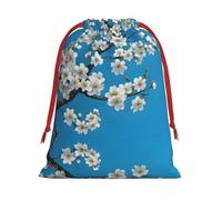 Japanese Cherry Flowers Ultra Soft Velvet Gift Bag, Stylish Design, Preferred For Holidays