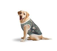 Japanese Cherry Flowersprint Medium Large Pets Vest Breathable Cozy Home Party Sleeveless Tank Top T-Shirt