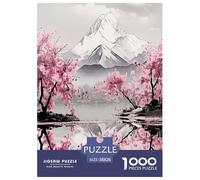 Japanese Cherry Jigsaw Puzzles Puzzles for Adults Kids. 1000 Pieces Whimsical Challenge Toy Educational Game Home Decoration for Educational Games Gifts 38x26cm/1000pcs