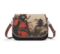 Japanese Chimpanzee Samurais Monkey Crossbody Bags PU Leather Shoulder Bag Handbag Messenger Bag with Shoulder Strap