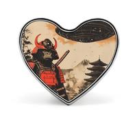 Japanese Chimpanzee Samurais Monkey Heart Badge Funny Lapel Pins Personalized Button Brooch Pin for Clothing Bag Accessories