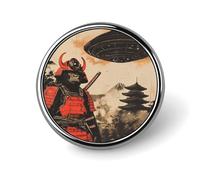 Japanese Chimpanzee Samurais Monkey Round Button Pins Lapel Pin Brooch Badge Clothing Hats Decor for Women Men Gifts