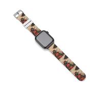 Japanese Chimpanzee Samurais Monkey Watch Band Compatible with Apple Watch Silicone Watch Straps Replacement Straps