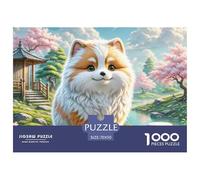 Japanese Chin 1000 Piece Jigsaw Puzzles Fun Challenging Modern Pet Dog Classic Educational Games Perfect for Relaxation for Women Men 70x50cm/1000pcs
