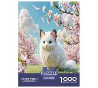 Japanese Chin 1000 Piece Jigsaw Puzzles Fun Challenging Modern Pet Dog for Family Activity Game Beautiful Decoration Suitable for Children & People Aged 14+ 38x26cm/1000pcs