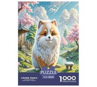 Japanese Chin 1000 Piece Jigsaw Puzzles Fun Challenging Modern Pet Dog for Family Activity Game Perfect for Relaxation For Children And Adults Aged 14 And Over 38x26cm/1000pcs